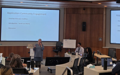 Sarah Cain presents to medical students at WMed