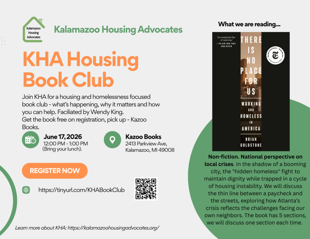 KHA Housing Book Club flyer
