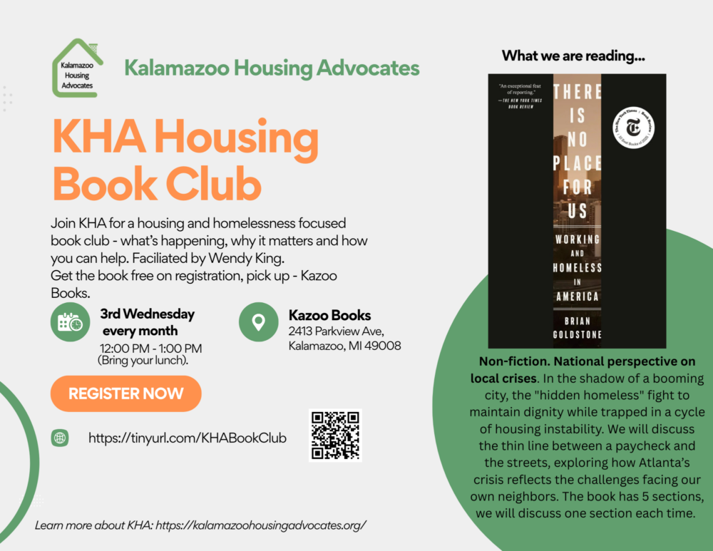 KHA Housing Book Club flyer
