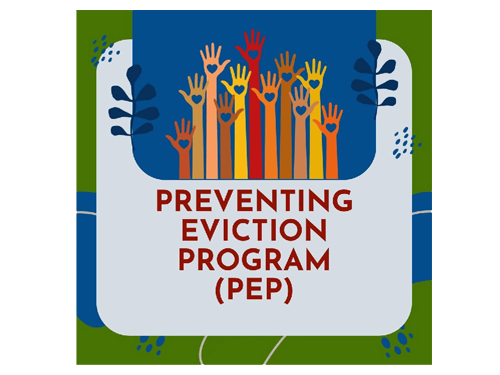 Preventing Eviction Program showing lots of hands reaching upwards